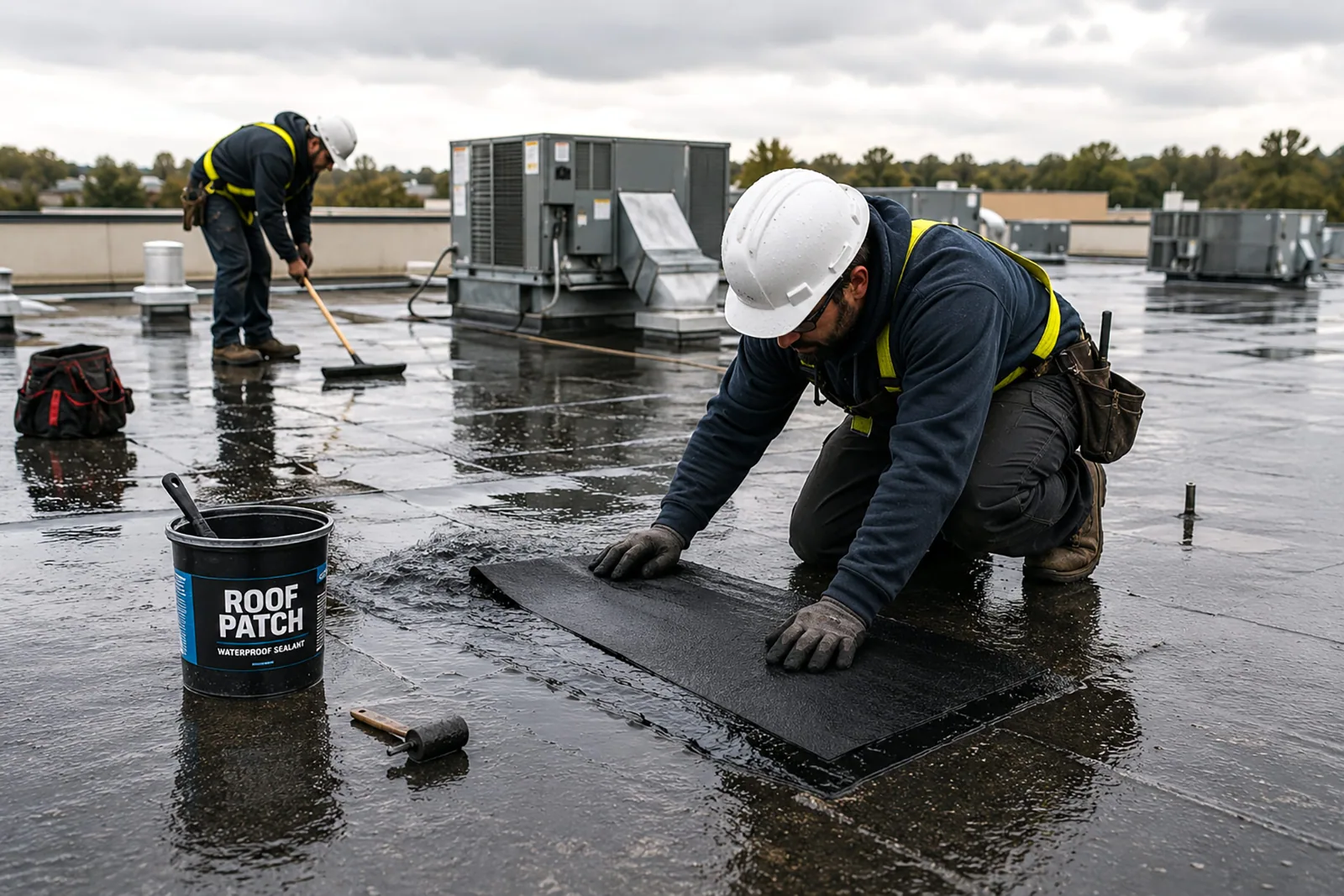 Ponding Water Roof Repair in Sterling Heights, MI